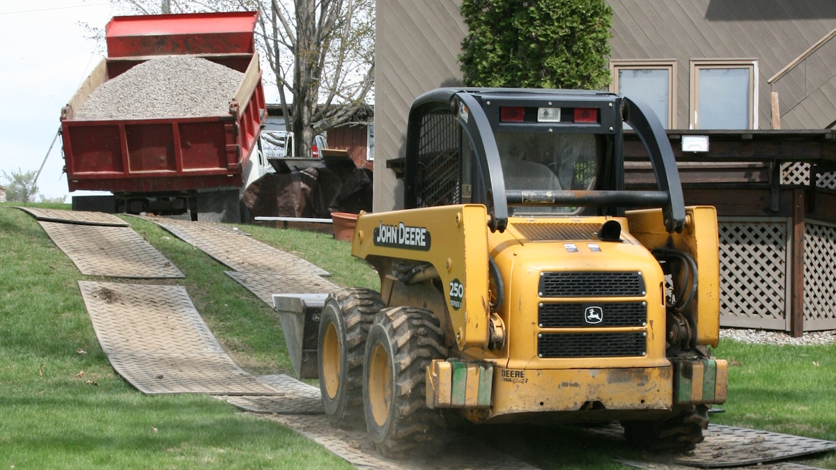 Plastic Alturnamats Used As Ground Protection For Heavy Equipment