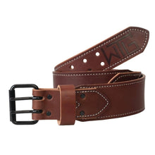 2-1/2" SM-MD LEATHER BELT (28"-40") (BROWN)