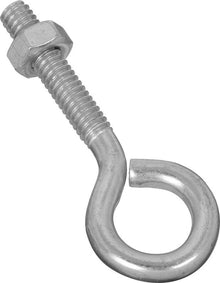 N221-101 EYE BOLT W/NUT 1/4X2-1/2IN ZNC