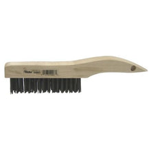 Hand Wire Scratch Brush, .012 Carbon Steel Fill, Shoe Handle, 4 x 16 Rows