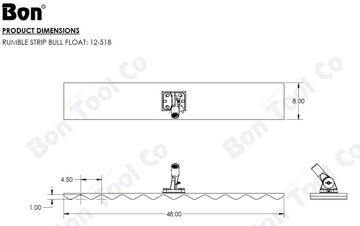 Concrete Rumble Strip Bull Float Rental (1)