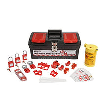 Electrical Lockout Tagout Kit, 34 Pc, With Toolbox and Nylon Safety Padlocks