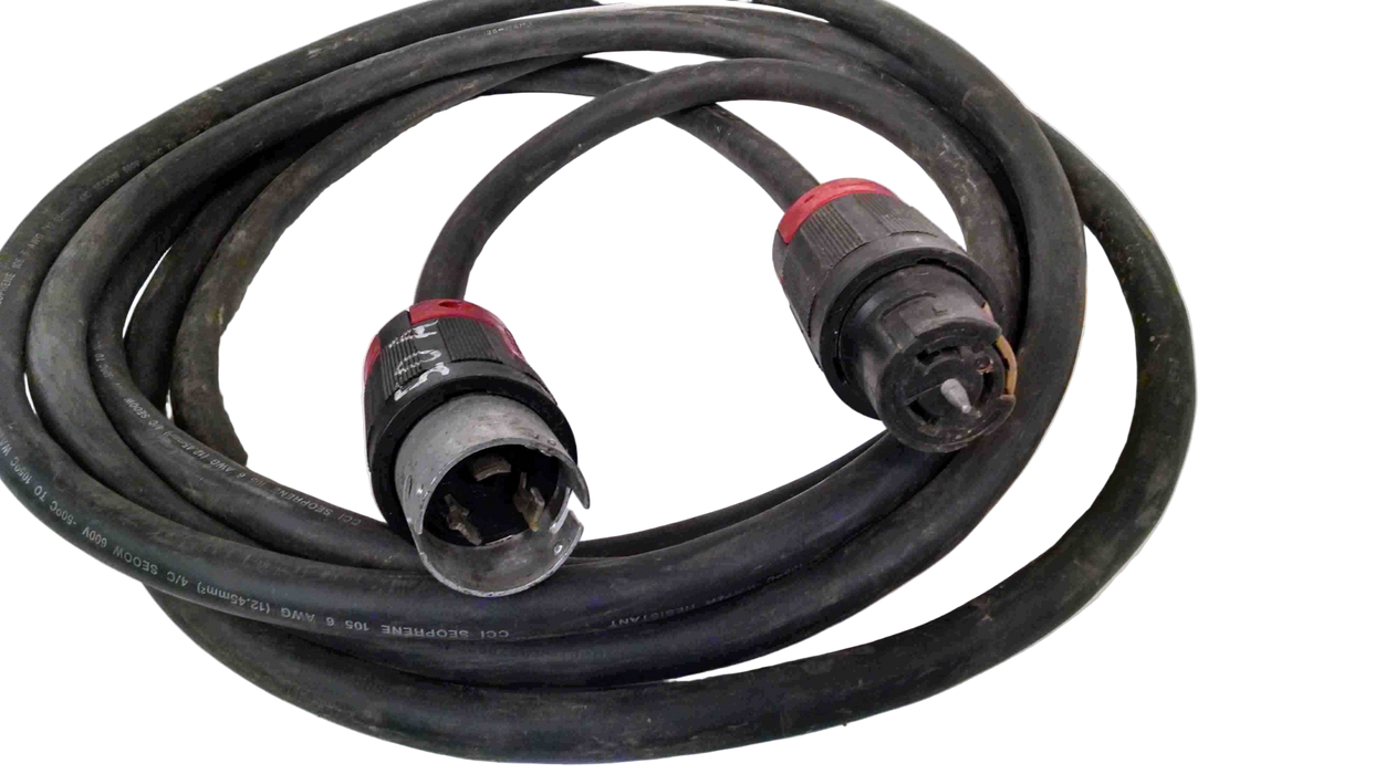 Extension Cord - 6 Guage, 25FT, 4 Wire, 240V, 50A