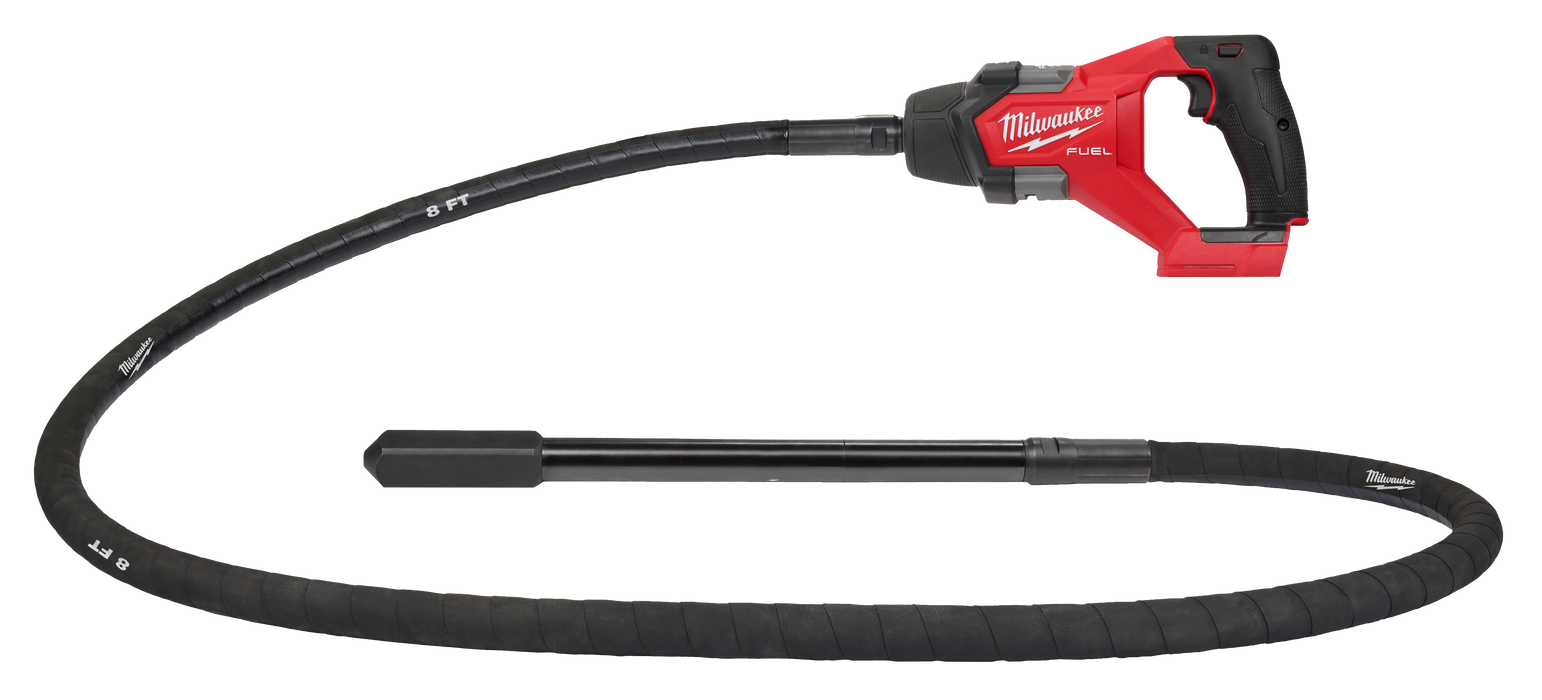 Rent a Concrete Vibrator, Milwaukee Battery Powered, 8' shaft, 1" Head