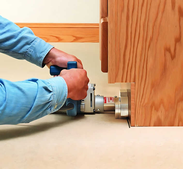 Rent a Toe Kick Saw, Cuts Under Counter