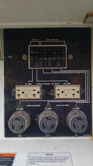 Generator Rental, 26KW (26,000 W) Single Phase, 36KW (45KVA) Three Phase Towable (1)