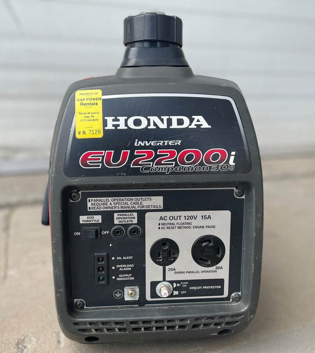 Generator Rental, Honda 2200 Watt, COMPANION (1)