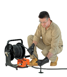 Handy-Reel Sewer Jet attachment with foot valve &150ft hose