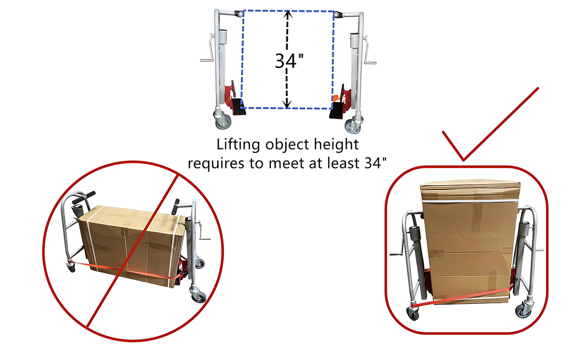 Lift-N-Move Cabinet Dolly with Load Binder