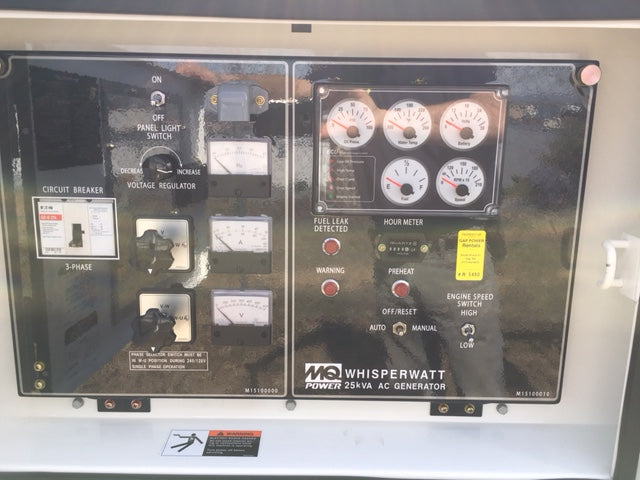 Generator Rental, 15KW (15,000 W) Single Phase, 20KW (25KVA) Three Phase Towable (2)