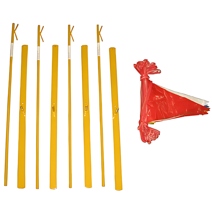 Acro X-Warning Line System Rental, 105ft Flags