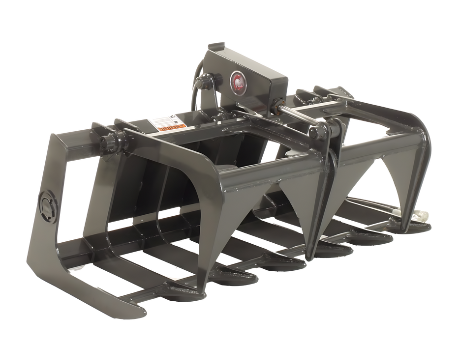 42" Mini Skid Steer Brush Grapple Open Rib Bottom Stand On
