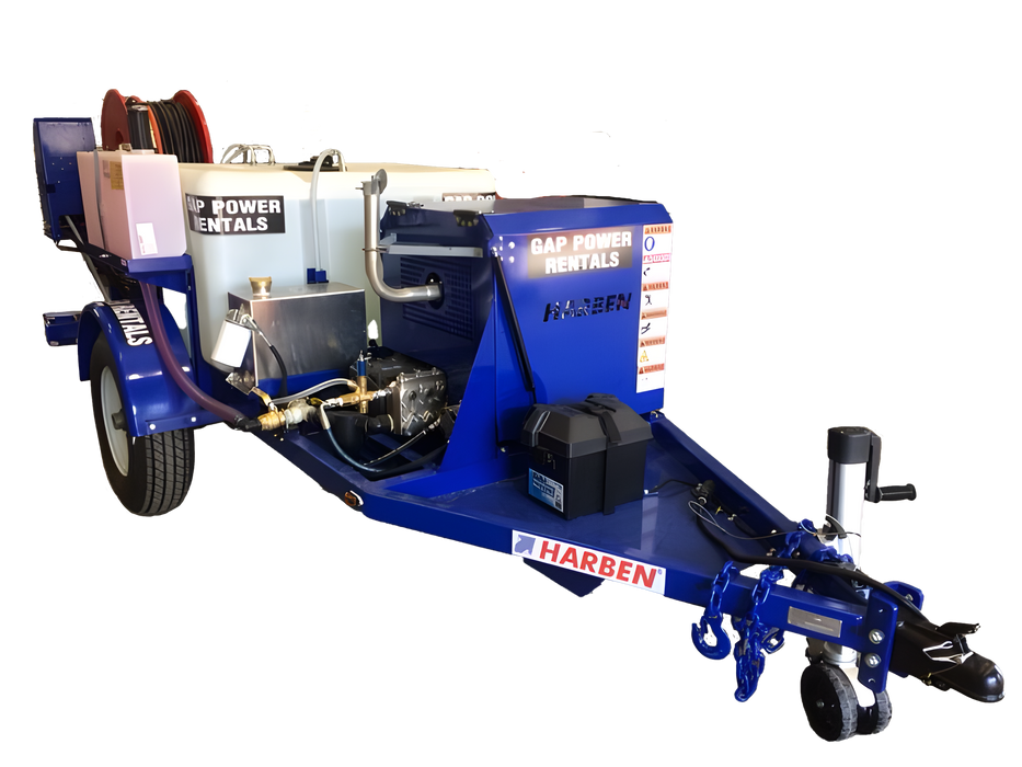 Rent a Trailer Sewer Jetter, 3000 PSI, 12gpm, Gas