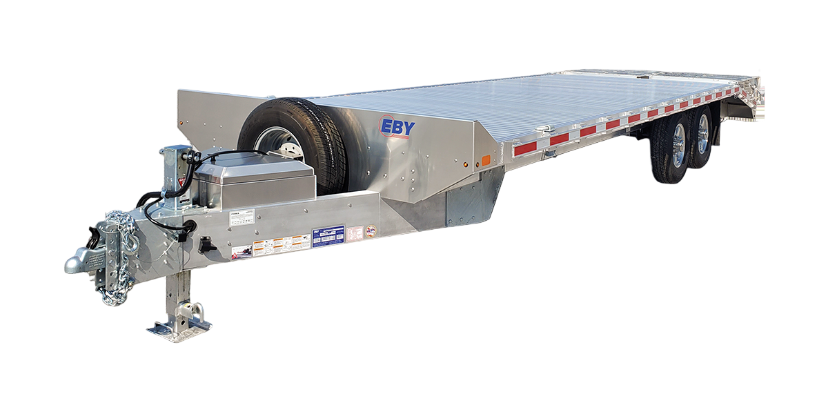 Eby 24 Foot Aluminum Equipment Deckover Trailer 10,000 GVW