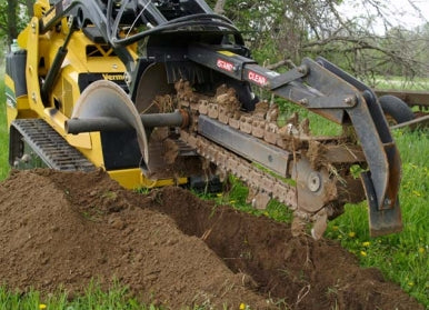 Trencher Attach. Rental, Stand On Skidloader 36" (1)