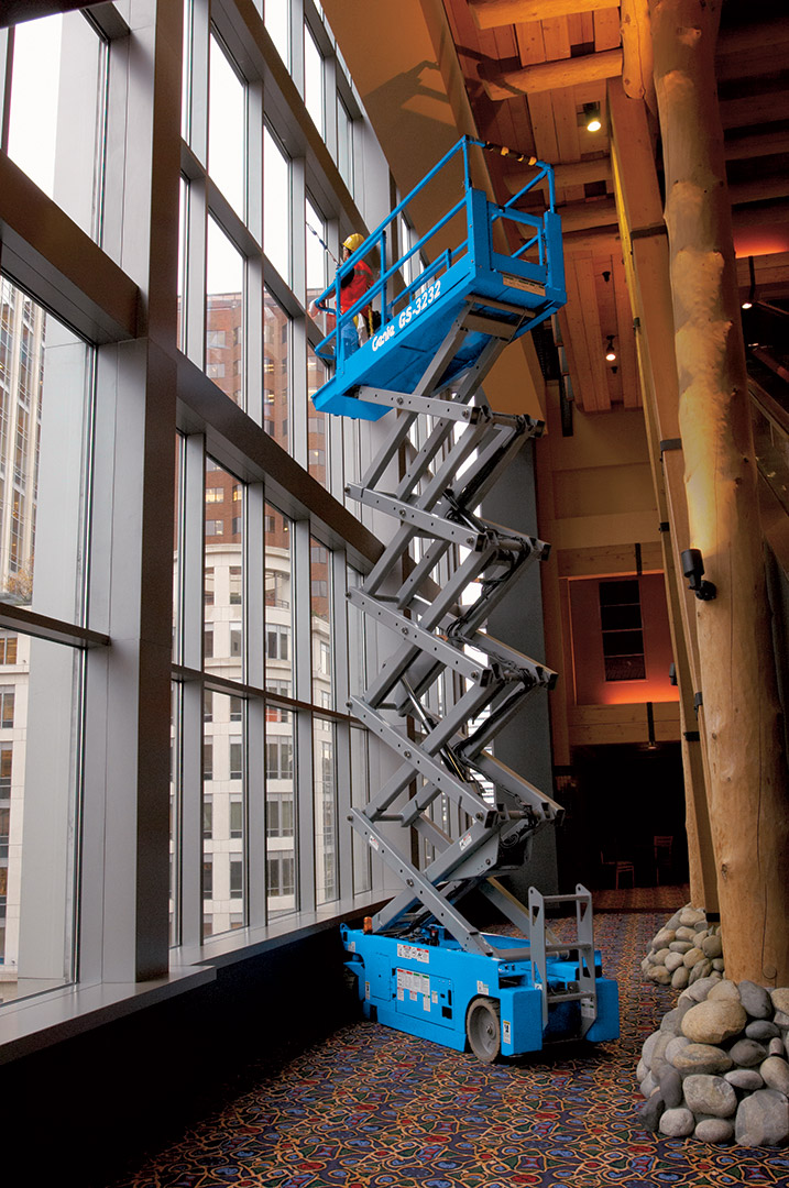 32' Narrow Scissors Lift Rental - Battery Powered