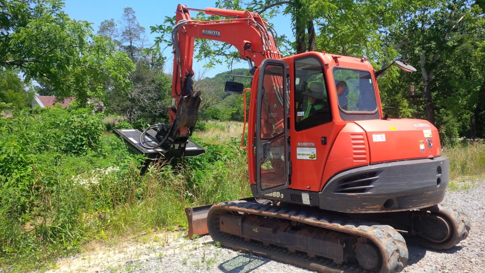 Mini Excavator Brush Cutter : Blue Diamond Attachments 