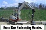 Auger Rental, Mount, Mini Excavator 3.5 Ton Class