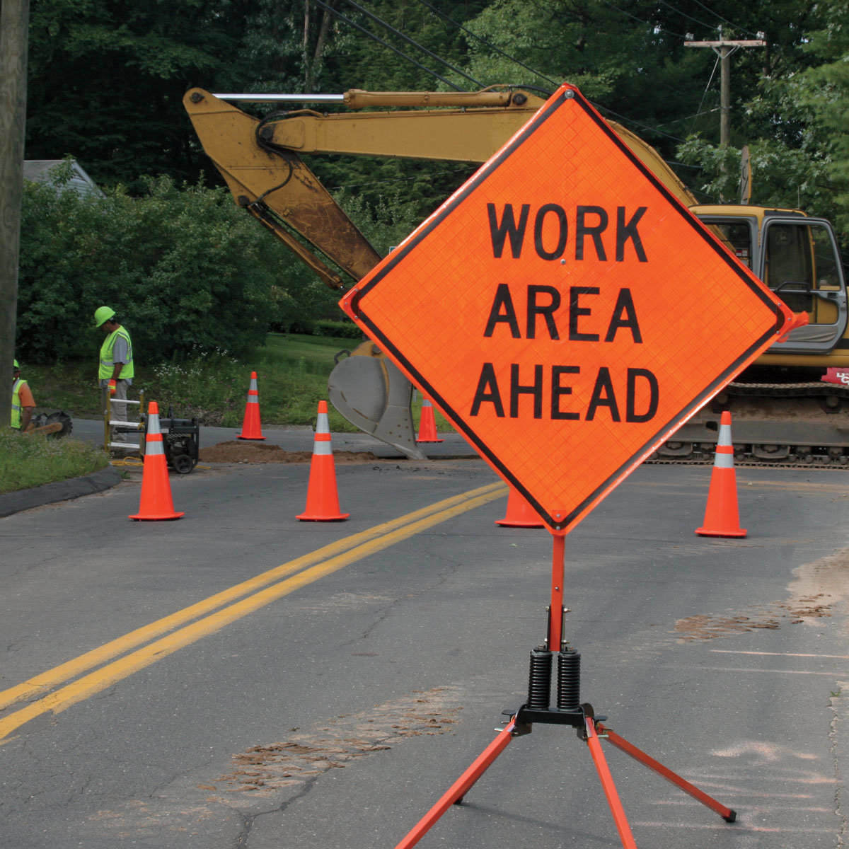 Work Area Ahead Sign Rental, 48"