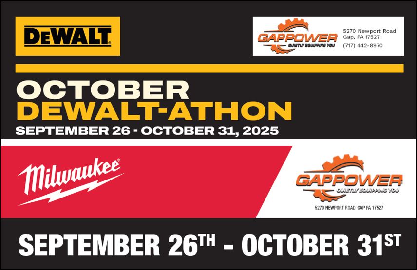 OCTOBER POWER TOOL MONTH, Milwaukee and DeWalt Deals all month long