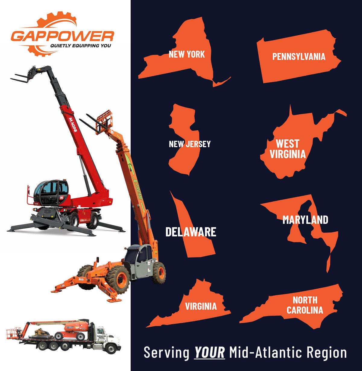 All Boom Lift and Telehandler Rentals — Gap Power