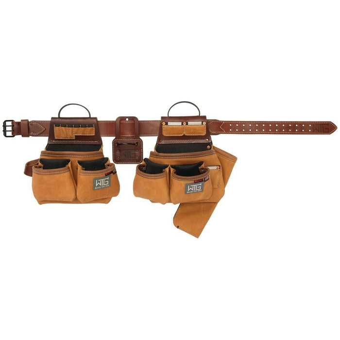 LEATHER SUPER ROOFER TOOL BELT LG-XL (40"-52")  (BROWN)