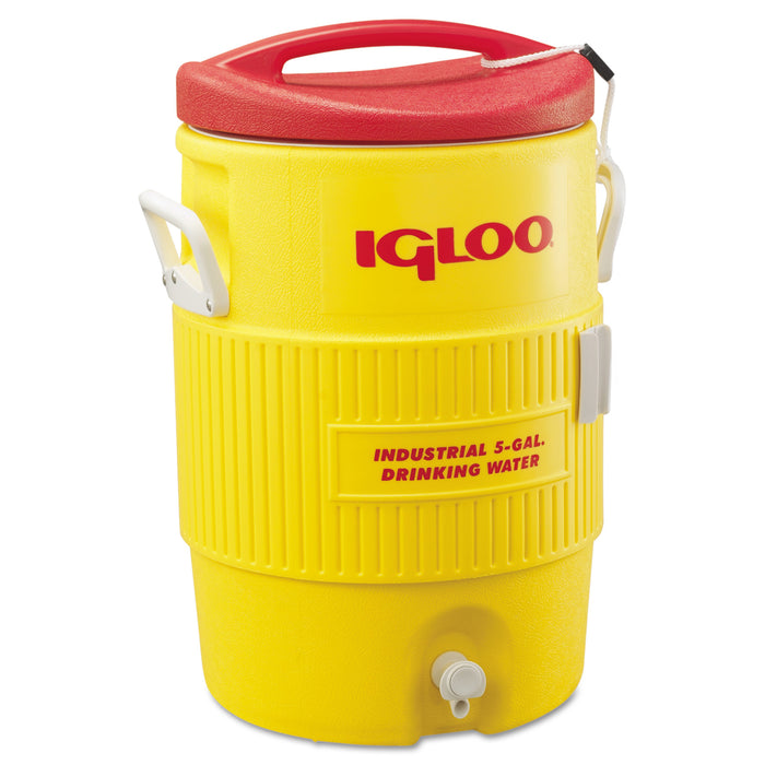 Igloo Drink Cooler, 5 Gallon, Red/Yellow, 400 Series