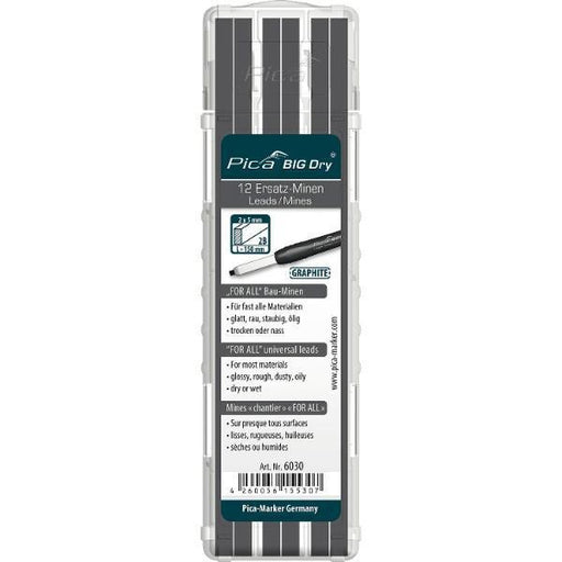 Pica BIG-Dry Refill-set FOR ALL graphite (12 leads/pack)