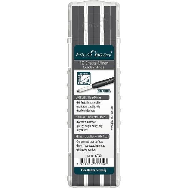 Pica BIG-Dry Refill-set FOR ALL graphite (12 leads/pack)