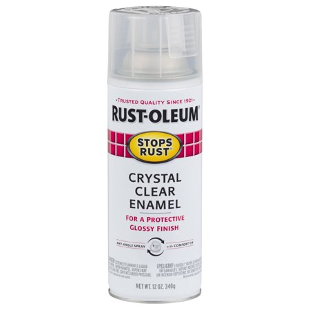 Stops RustÂ® Spray Paint and Rust Prevention - Clear Enamel - 12 oz. Spray - Crystal Clear