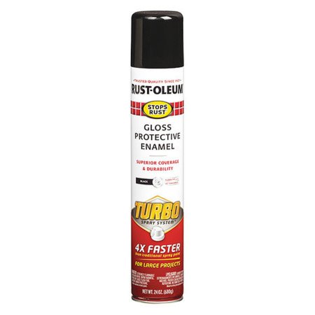 Stops Rust® Spray Paint and Rust Prevention - Turbo Spray Protective Enamel - 24 oz. Spray - Gloss Black