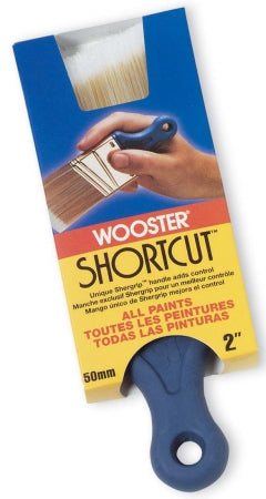 2" Shortcut synthetic blend angle sash short handle paintbrush