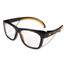 Maverick Safety Glasses Black/Orange with Clear Lenses