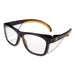 Maverick Safety Glasses Black/Orange with Clear Lenses