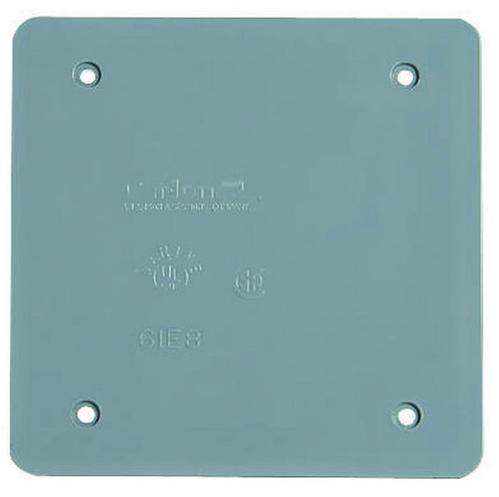 E9802CN-CAR  COVER BOX SQ PVC 2G BLANK GRAY