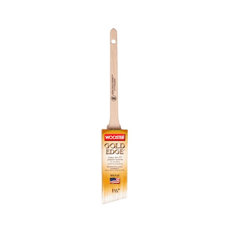 1 1/2" Gold Edge thin angle sash CT polyester paintbrush