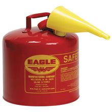 UI50FS 5 Gallon Metal Safety  Gas Can Red w/Plastic spout