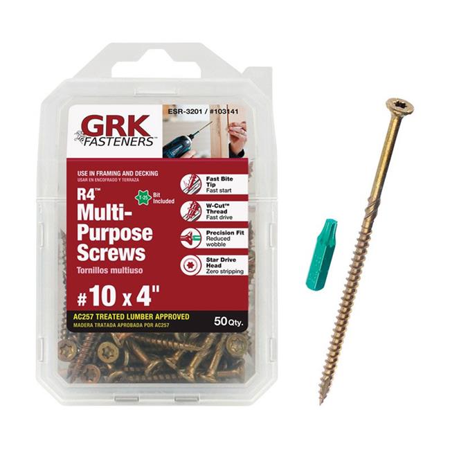 103141  SCREW R4 FRAME/DECK 10X4IN 50/Pack