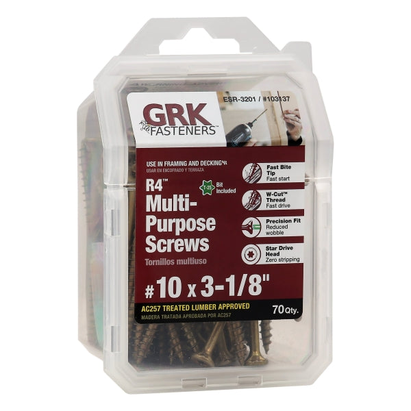 103137  SCREW R4 FRAME/DECK 10X3-1/8IN 70 Pack