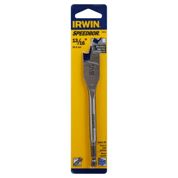 IRWIN Speedbor Spade Wood Drill Bit 13/16" X 6"