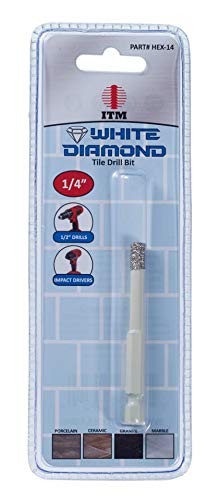 ITM 1/4" White Diamond Tile Bit, 1/4" Hex Shank