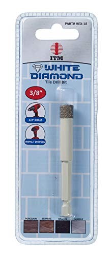 ITM 3/8" White Diamond Tile Bit, 1/4" Hex Shank