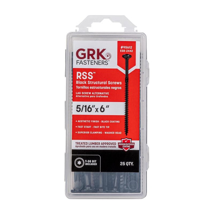 95612 STRUCTURAL SCREW 5/16X6 (25) PACK