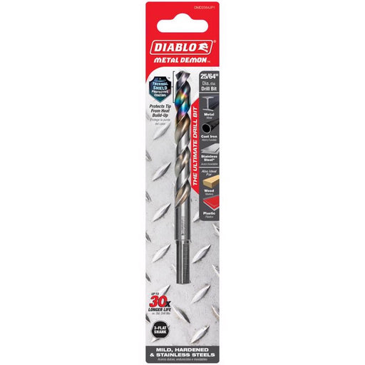 25/64'' Metal Demon Drill Bit for Mild, Hardened & SS