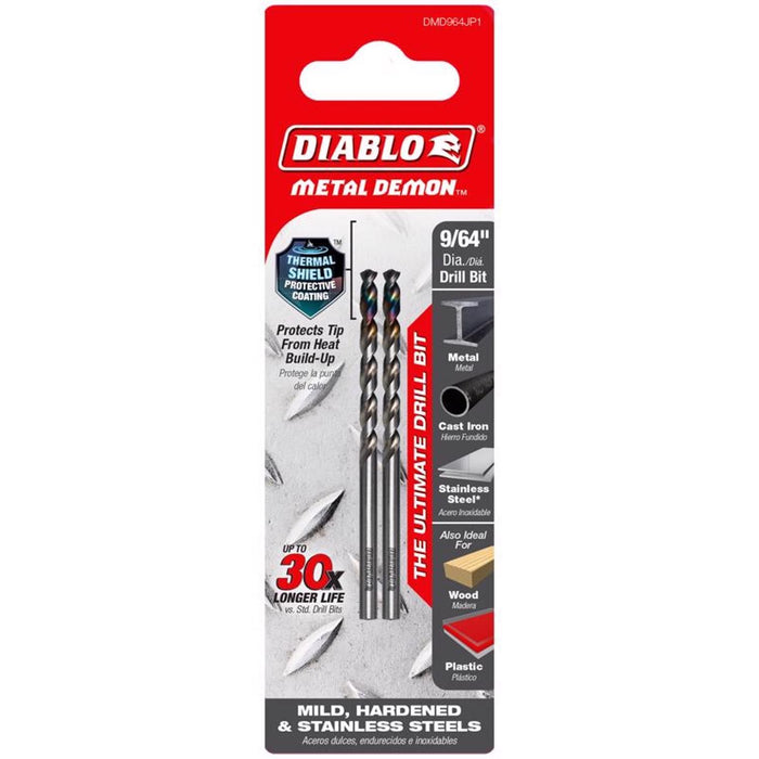 9/64'' Metal Demon Drill Bit for Mild, Hardened & SS