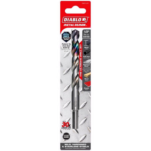 1/2" Metal Demon Drill Bit for Mild, Hardened & SS