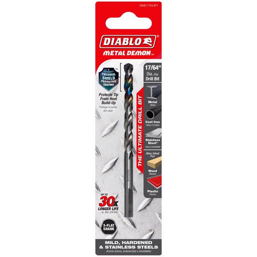17/64'' Metal Demon Drill Bit for Mild, Hardened & SS
