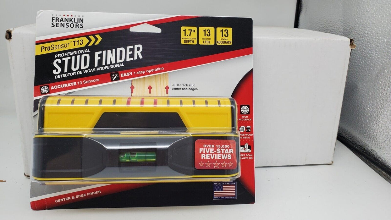 M132/T13 Stud Finder, 13 Sensors, 13 LEDs, Center and Edge Finder