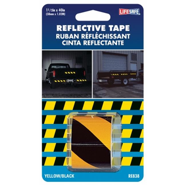 RE838  TAPE REFLECTIVE YELLOW/BLACK 1-1/2X40IN