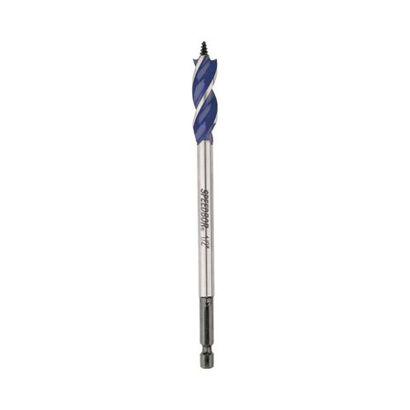 IRWIN Speedbor Tri Flute Wood Drill Bit 1/2" X 6"(